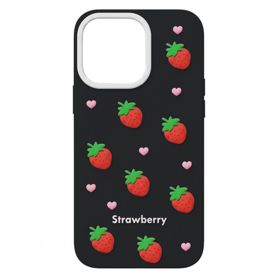 Холдери и кейсове - Apple iPhone 11 Strawberry Black Кейс