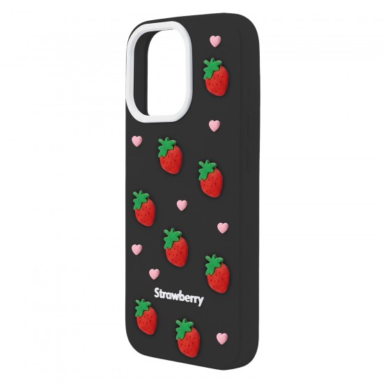 Холдери и кейсове - Apple iPhone 11 Strawberry Black Кейс