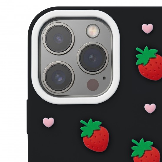 Холдери и кейсове - Apple iPhone 11 Strawberry Black Кейс
