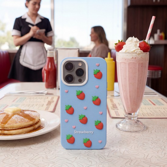 Холдери и кейсове - Apple iPhone 11 Strawberry Blue Кейс