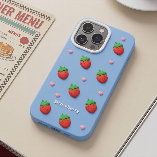 Холдери и кейсове - Apple iPhone 11 Strawberry Blue Кейс