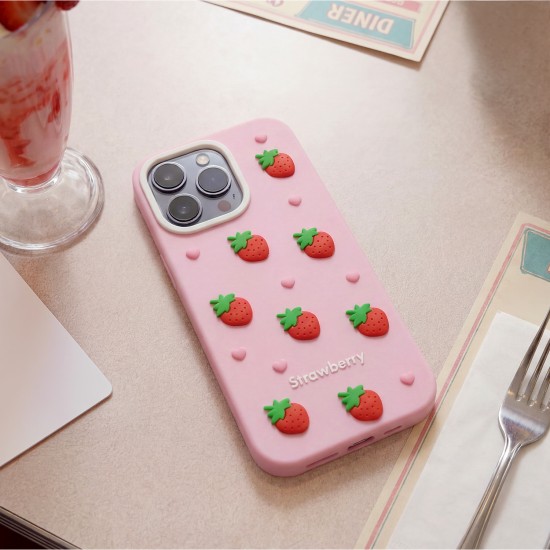 Холдери и кейсове - Apple iPhone 16 Pro Strawberry Pink Кейс