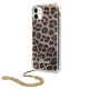 Apple iPhone 11 Guess GUHCN61KSLEO Original Faceplate Leopard + Gold Chain Handle Кейс