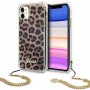 Apple iPhone 11 Guess GUHCN61KSLEO Original Faceplate Leopard + Gold Chain Handle Кейс Apple iPhone 11 Guess GUHCN61KSLEO Original Faceplate Leopard + Gold Chain Handle Кейс