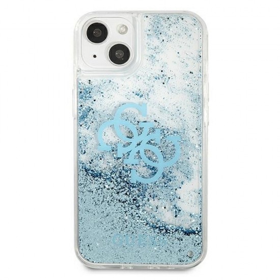 Apple iPhone 13 Guess GUHCP13MLG4GBL Liquid Glitter Blue Кейс
