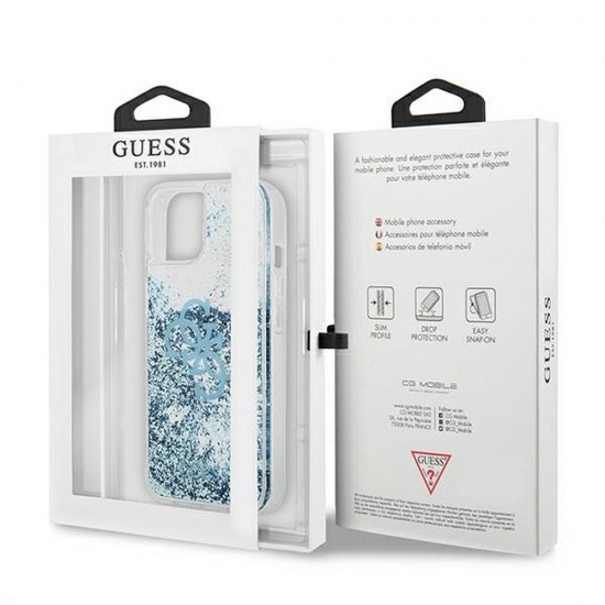 Apple iPhone 13 Guess GUHCP13MLG4GBL Liquid Glitter Blue Кейс
