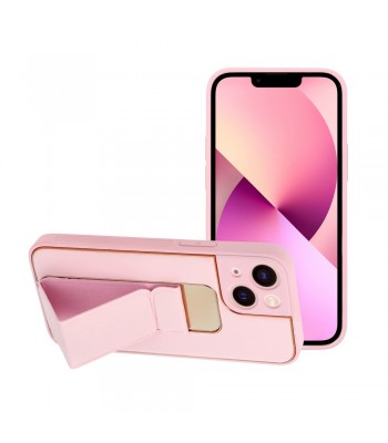 Apple iPhone 13 Mini Forcell Leather KickStand Pink Кейс