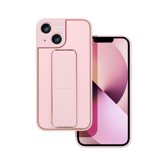 Apple iPhone 13 Mini Forcell Leather KickStand Pink Кейс