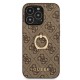 Apple iPhone 13 Pro Guess GUHCP13L4GMRBR Brown+Ring Stand Кейс