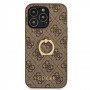 Apple iPhone 13 Pro Guess GUHCP13L4GMRBR Brown+Ring Stand Кейс Apple iPhone 13 Pro Guess GUHCP13L4GMRBR Brown+Ring Stand Кейс