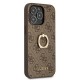 Apple iPhone 13 Pro Guess GUHCP13L4GMRBR Brown+Ring Stand Кейс