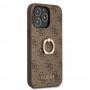 Apple iPhone 13 Pro Guess GUHCP13L4GMRBR Brown+Ring Stand Кейс Apple iPhone 13 Pro Guess GUHCP13L4GMRBR Brown+Ring Stand Кейс