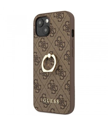 Apple iPhone 13 Guess GUHCP13M4GMRBR Brown+Ring Stand Кейс