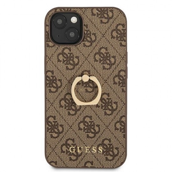 Apple iPhone 13 Guess GUHCP13M4GMRBR Brown+Ring Stand Кейс