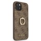 Apple iPhone 13 Guess GUHCP13M4GMRBR Brown+Ring Stand Кейс