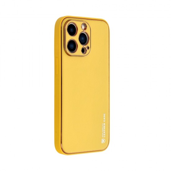 Apple iPhone 13 Pro Forcell Leather Yellow Кейс
