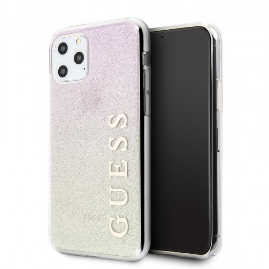 Apple iPhone 11 Pro Max Guess GUHCN65PCUGLGPI Gold Кейс