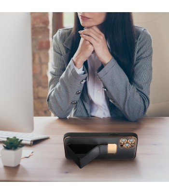Apple iPhone 13 Pro Forcell Leather Kickstand Black Кейс