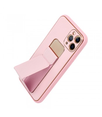 Apple iPhone 13 Pro Forcell Leather Kickstand Pink Кейс