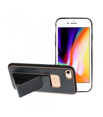 Apple iPhone 7, 8, SE 2020 Forcell Leather Kickstand Black Кейс