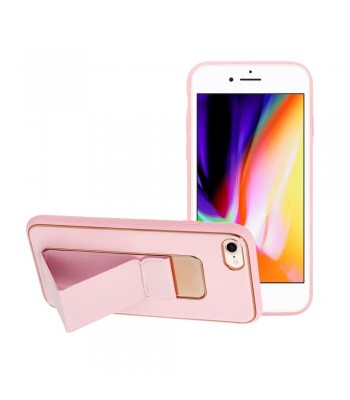 Apple iPhone 7, 8, SE 2020 Forcell Leather Kikstand Pink Кейс