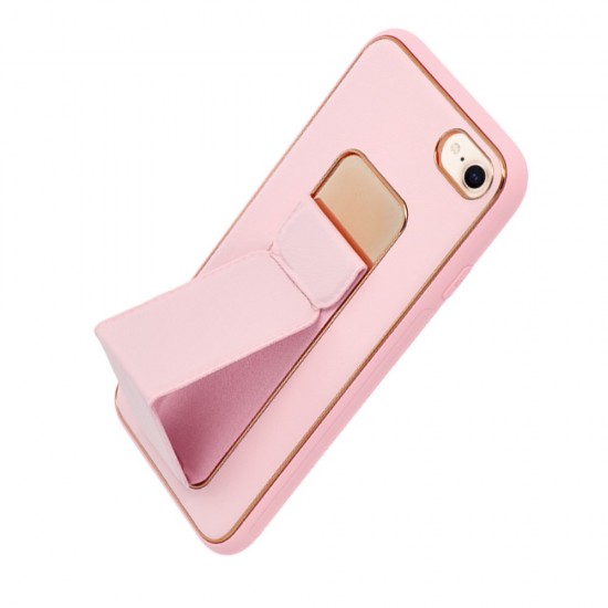 Apple iPhone 7, 8, SE 2020 Forcell Leather Kikstand Pink Кейс