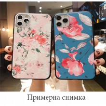 Xiaomi Redmi Note 11, Poco M4 Pro 5G TPU Цветя на син фон Кейс