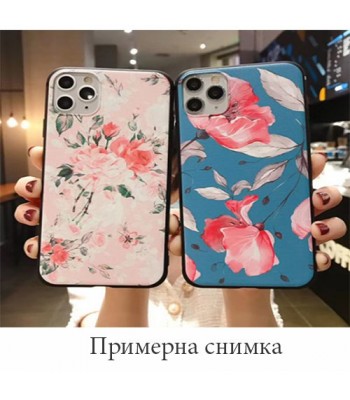 Xiaomi Redmi Note 11, Poco M4 Pro 5G TPU Цветя на розов фон Кейс