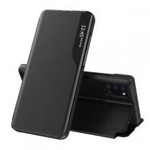 Samsung A03s Slim Leather Smart Cover Black Кейс