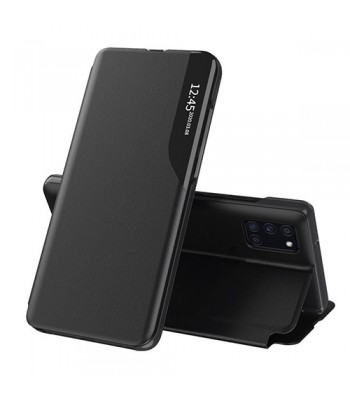 Samsung A03s Slim Leather Smart Cover Black Кейс