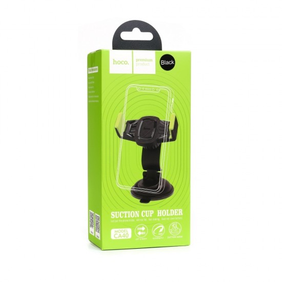 Hoco CA40 Refined Suction Cup Base In-Car Dashboard Phone Black Холдер