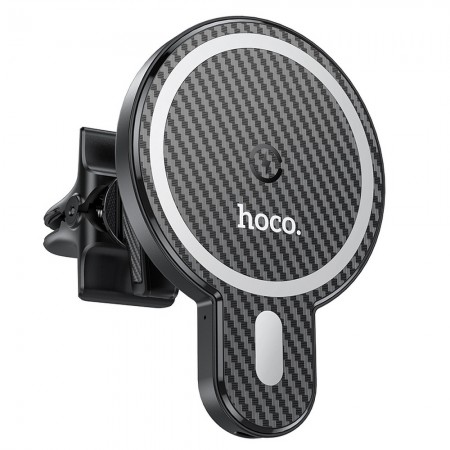 Hoco CA85 Ultra-Fast Magnetic Wireless Charging Car Black Холдер