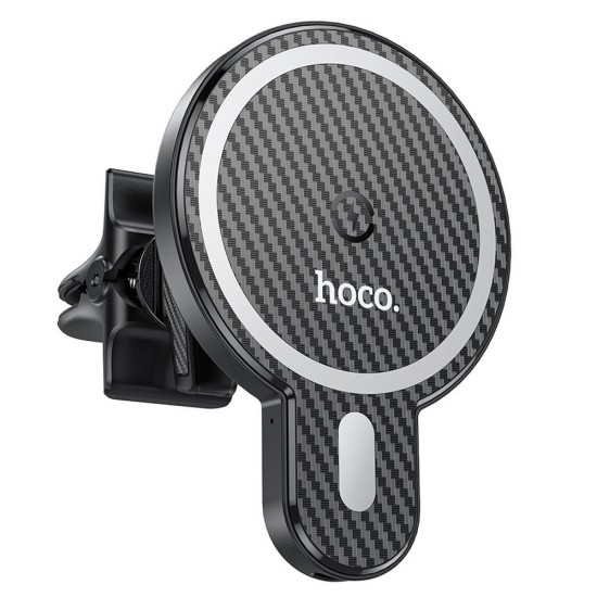 Hoco CA85 Ultra-Fast Magnetic Wireless Charging Car Black Холдер