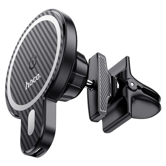 Hoco CA85 Ultra-Fast Magnetic Wireless Charging Car Black Холдер