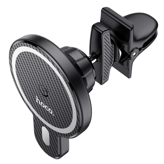 Hoco CA85 Ultra-Fast Magnetic Wireless Charging Car Black Холдер