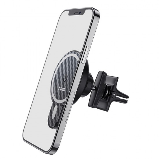 Hoco CA85 Ultra-Fast Magnetic Wireless Charging Car Black Холдер