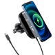 Hoco CA90 Powerful Magnetic Wireless Charging Car Black Холдер