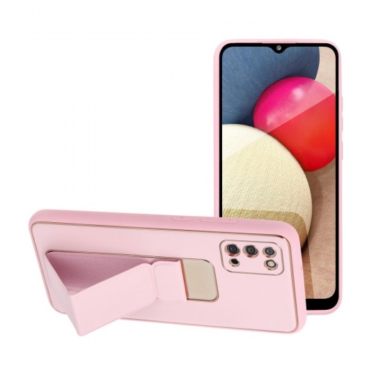 Samsung A02s Forcell Leather Kickstand Pink Кейс