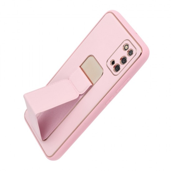 Samsung A02s Forcell Leather Kickstand Pink Кейс