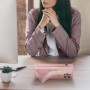 Samsung A02s Forcell Leather Kickstand Pink Кейс