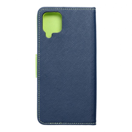 Samsung A12 Fancy Book Navy/Lime Кейс