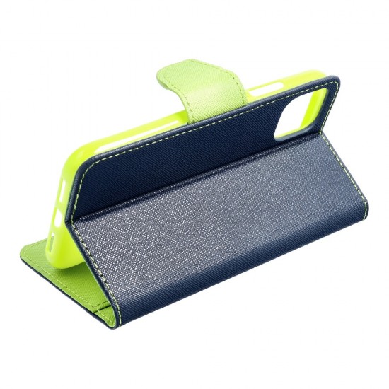 Samsung A12 Fancy Book Navy/Lime Кейс