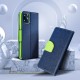 Samsung A12 Fancy Book Navy/Lime Кейс