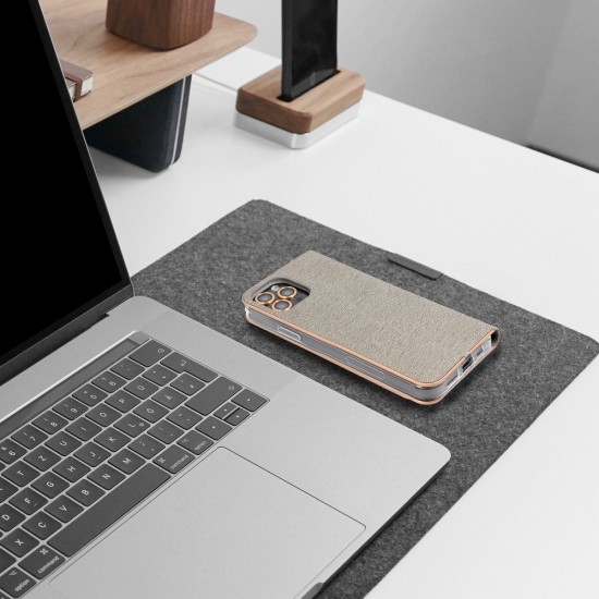 Samsung A12 Forcell Luna Book Gold Silver Кейс