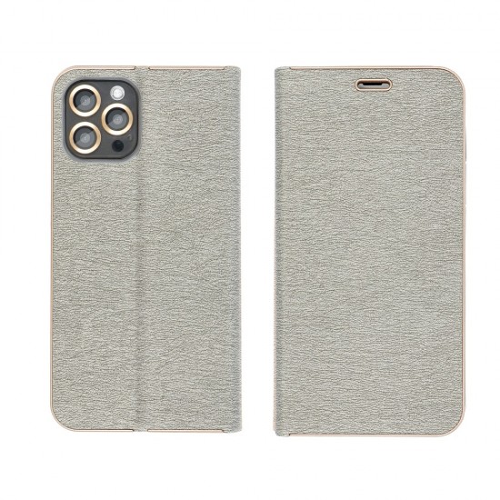 Samsung A12 Forcell Luna Book Gold Silver Кейс