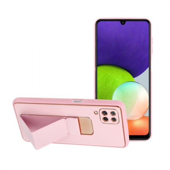 Samsung A12 Forcell Leather Kickstand Pink Кейс
