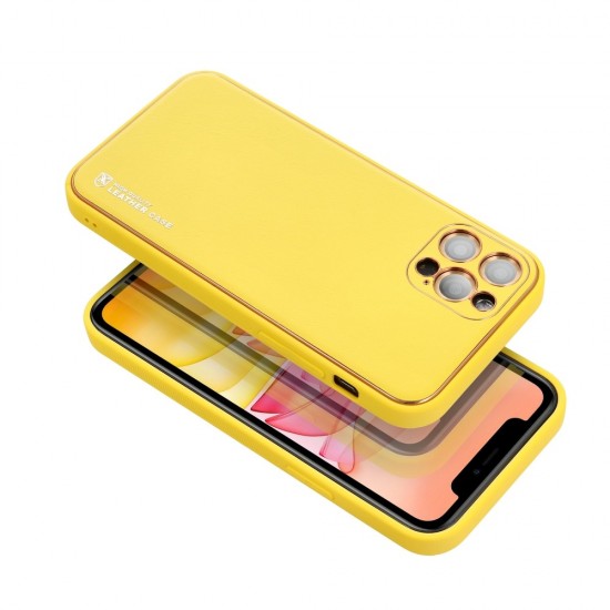 Samsung A12 Forcell Leather Yellow Кейс