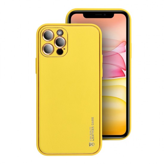 Samsung A12 Forcell Leather Yellow Кейс