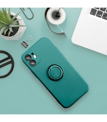 Samsung A12 Forcell Silicone Ring Green Кейс