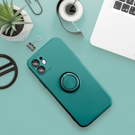 Samsung A12 Forcell Silicone Ring Green Кейс